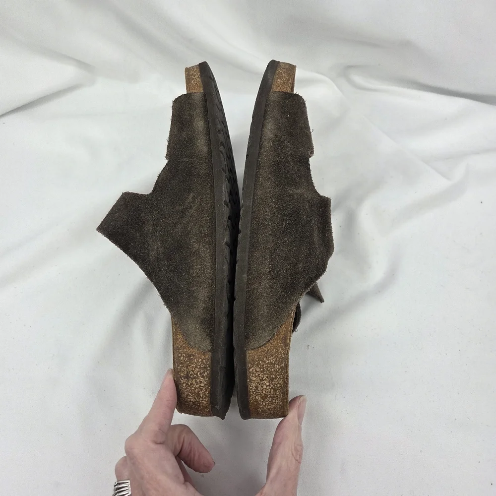 Birkenstock Arizona Brown Suede Sandals sz 41
